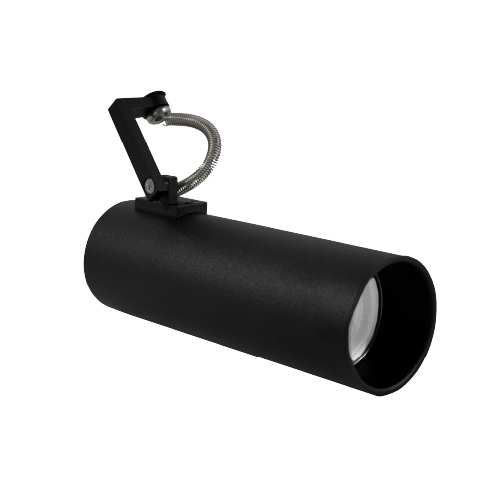 Cabezal de aluminio para GU10 negro texturado con 6cm de alto y 18 cm de profundidad
